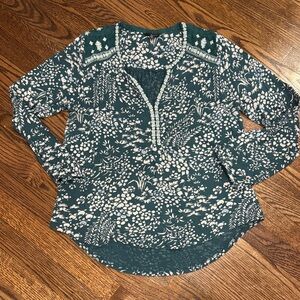 Lucky Brand Embroidered Top Size Large